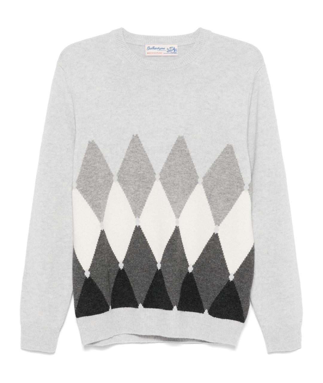 BALLANTYNE Серый кашемировый джемпер / свитер, фото 1