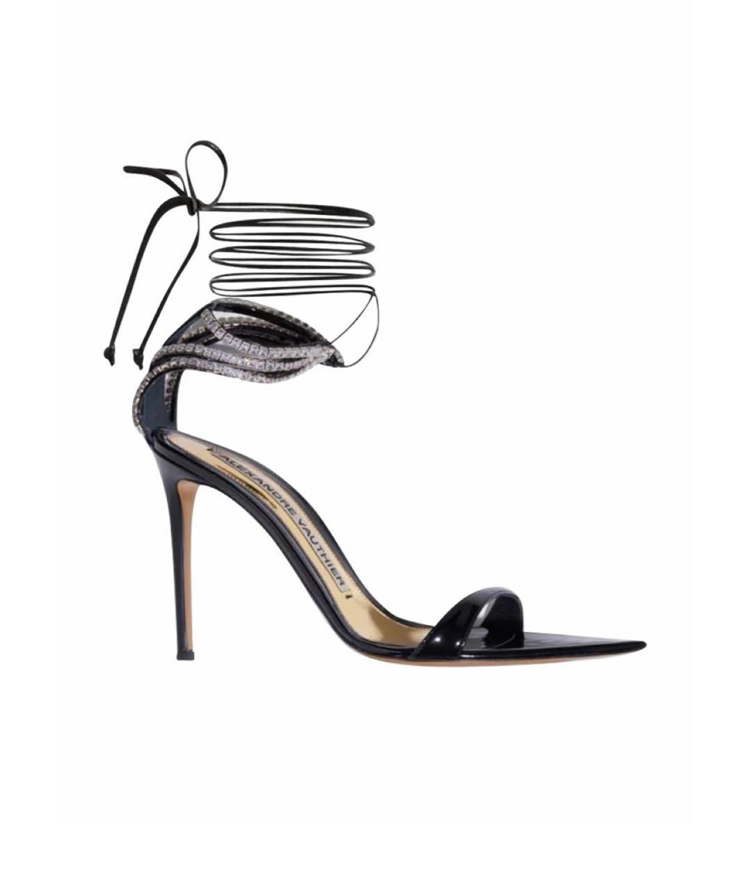 ALEXANDRE VAUTHIER Черные босоножки из лакированной кожи, фото 8