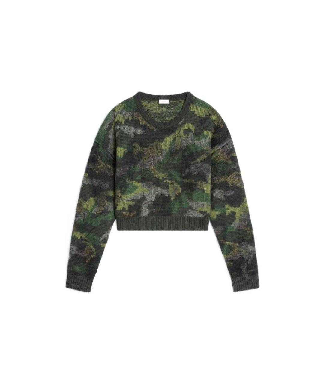 CELINE Зеленый шерстяной джемпер / свитер, фото 1