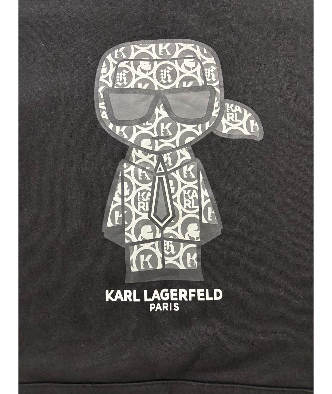 KARL LAGERFELD Черный хлопковый спортивный костюм, фото 5