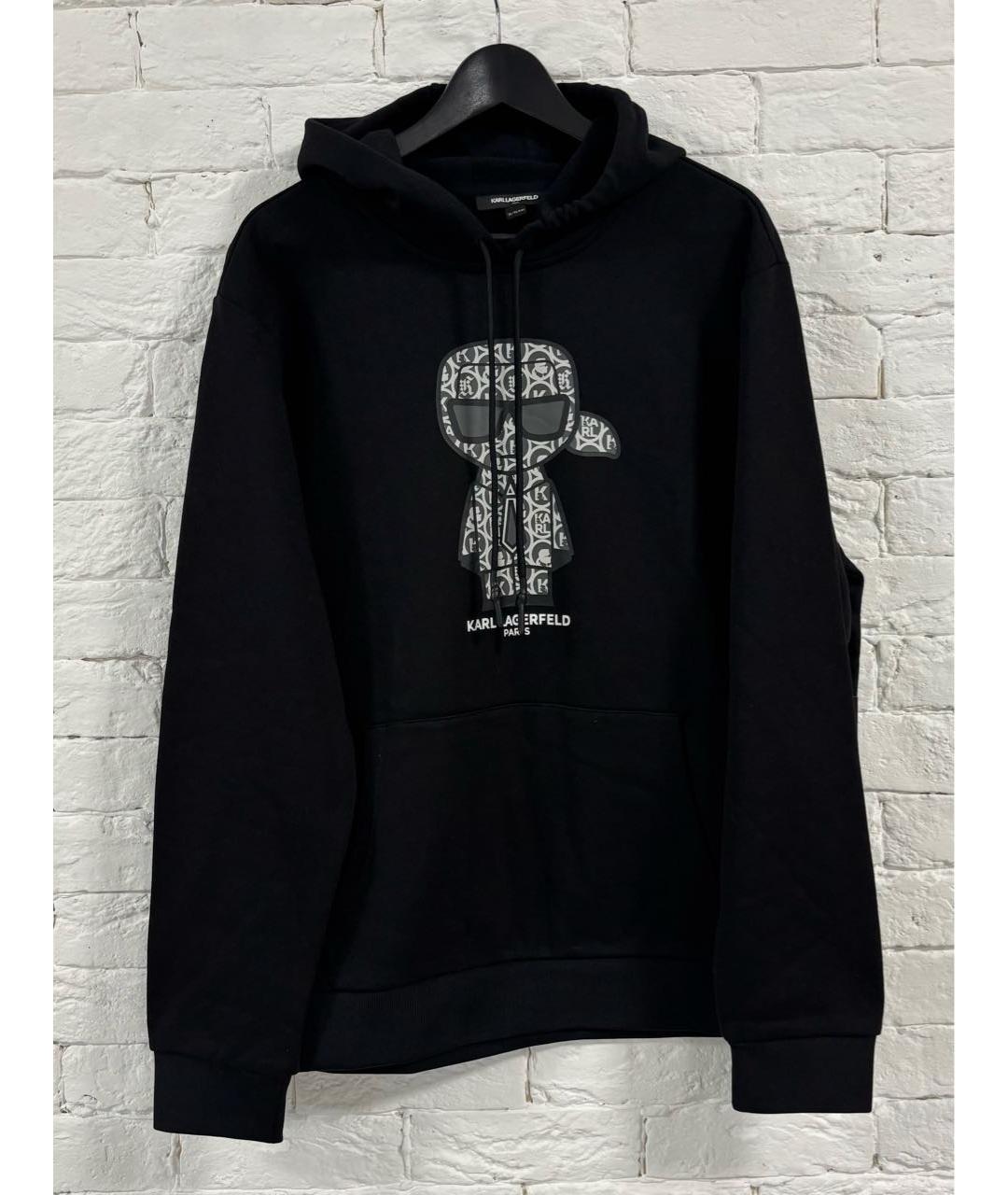 KARL LAGERFELD Черный хлопковый спортивный костюм, фото 2