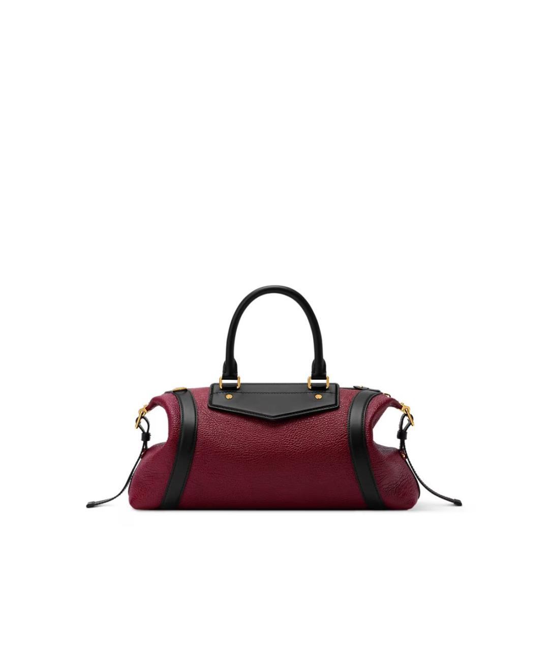 LOUIS VUITTON Бордовая кожаная сумка с короткими ручками, фото 5