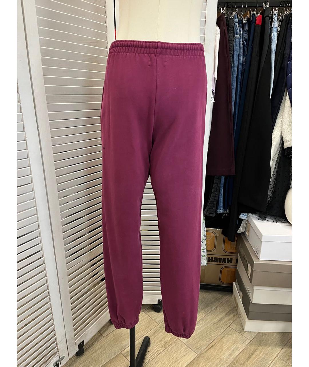 THE PANGAIA Бордовые хлопковые спортивные брюки и шорты, фото 6