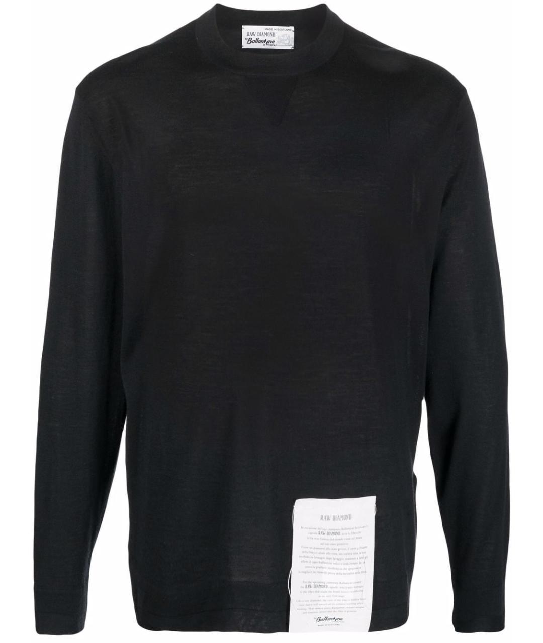 BALLANTYNE Черный кашемировый джемпер / свитер, фото 1