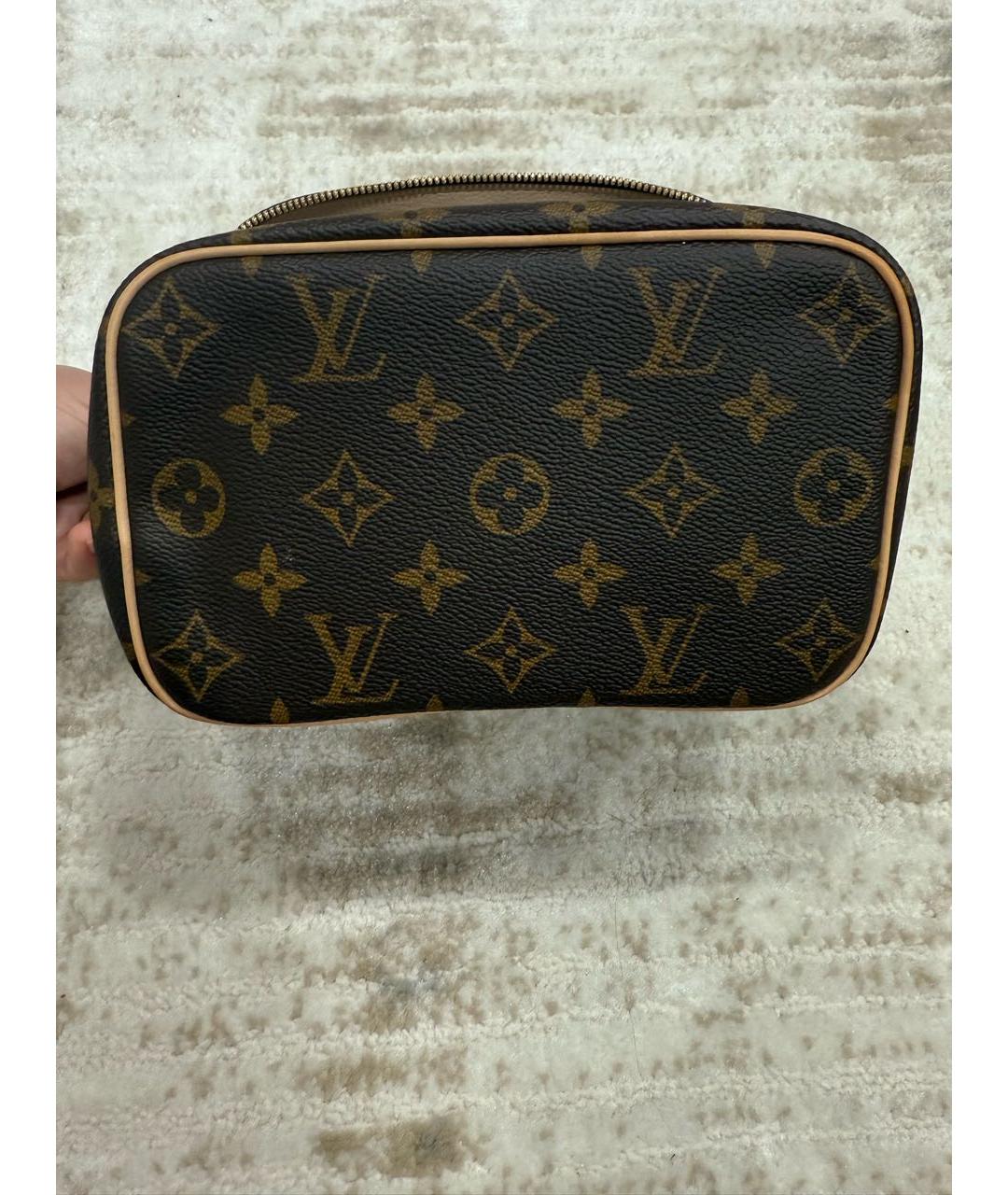 LOUIS VUITTON Коричневая косметичка, фото 5