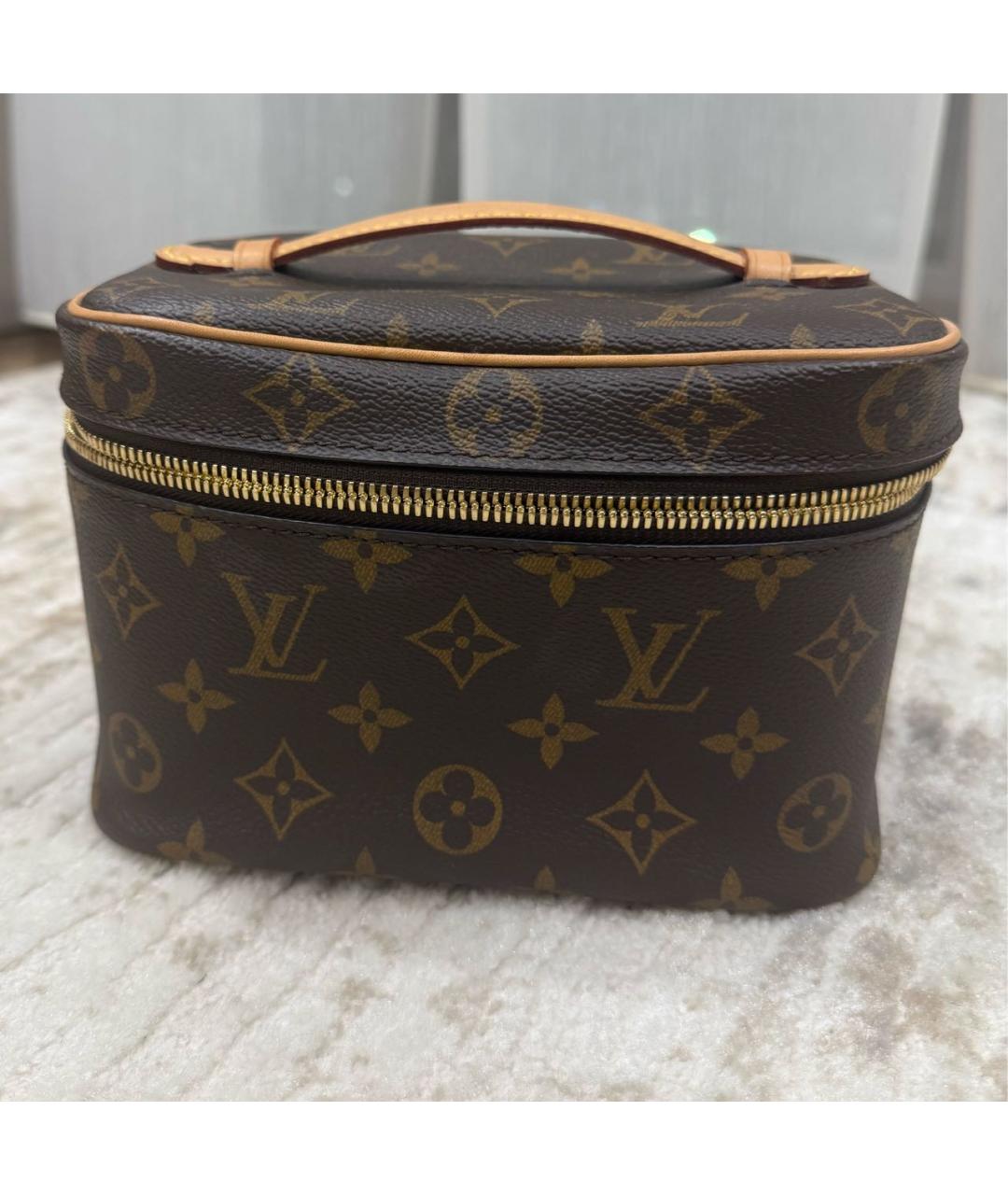 LOUIS VUITTON Коричневая косметичка, фото 6