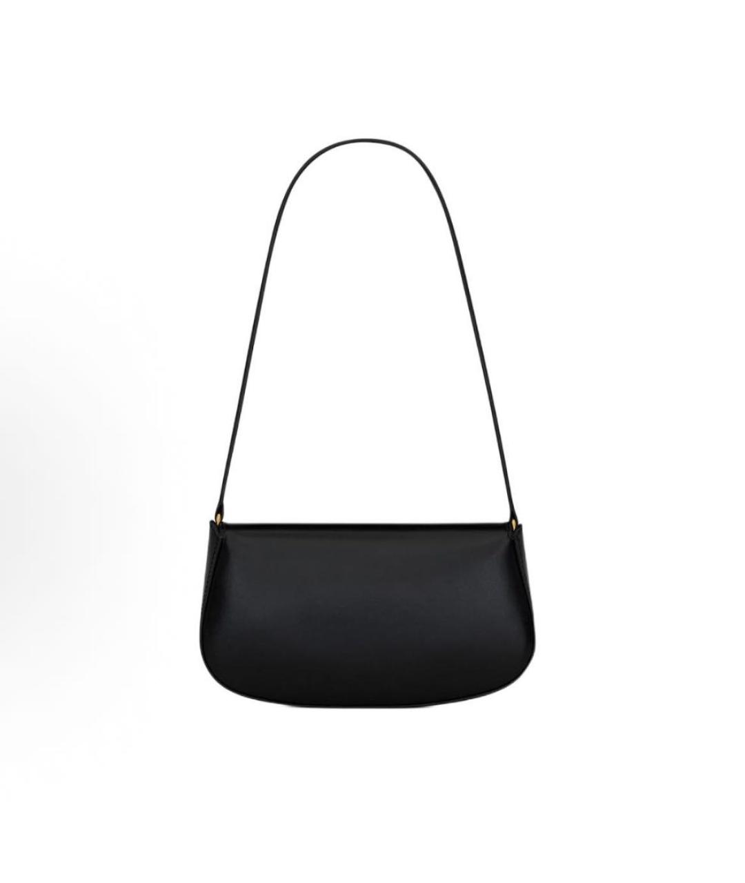 SAINT LAURENT Черная кожаная сумка с короткими ручками, фото 3