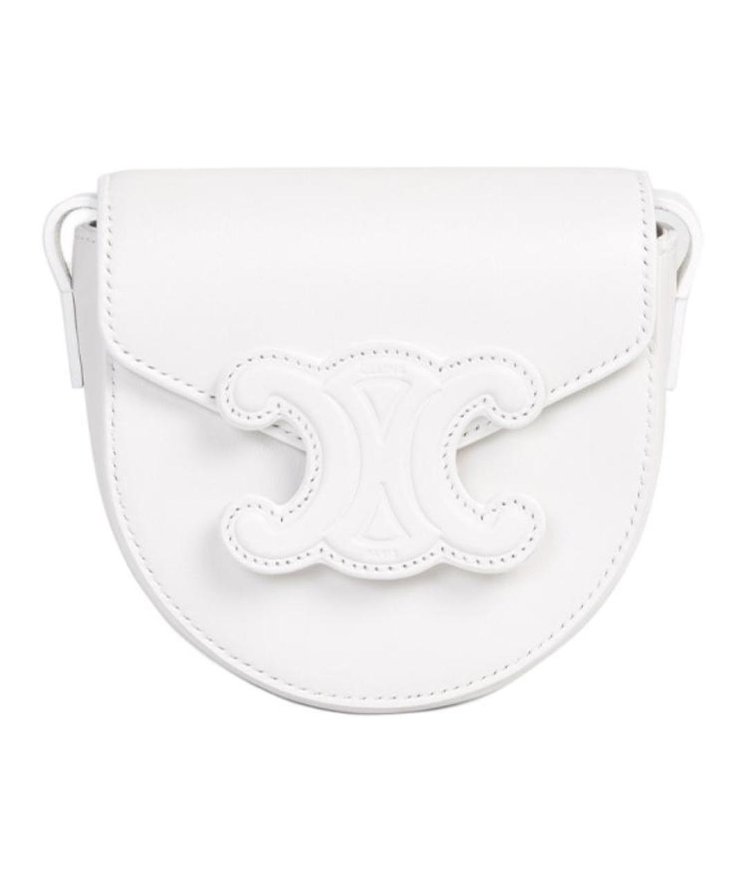 CELINE Белая кожаная сумка через плечо, фото 1