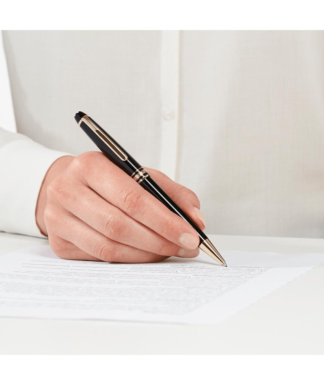 MONTBLANC Золотая пластиковая шариковая ручка, фото 2