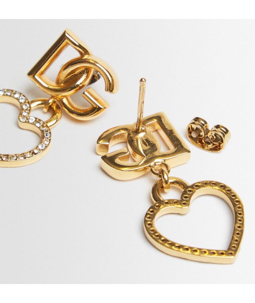 DOLCE&GABBANA Золотые позолоченные серьги, фото 4