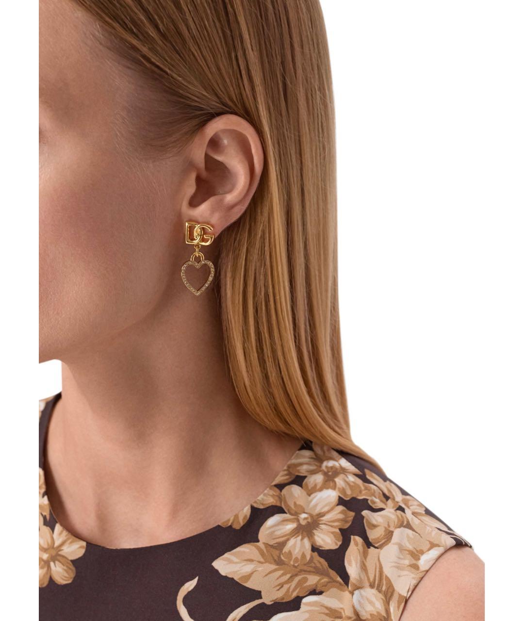 DOLCE&GABBANA Золотые позолоченные серьги, фото 5