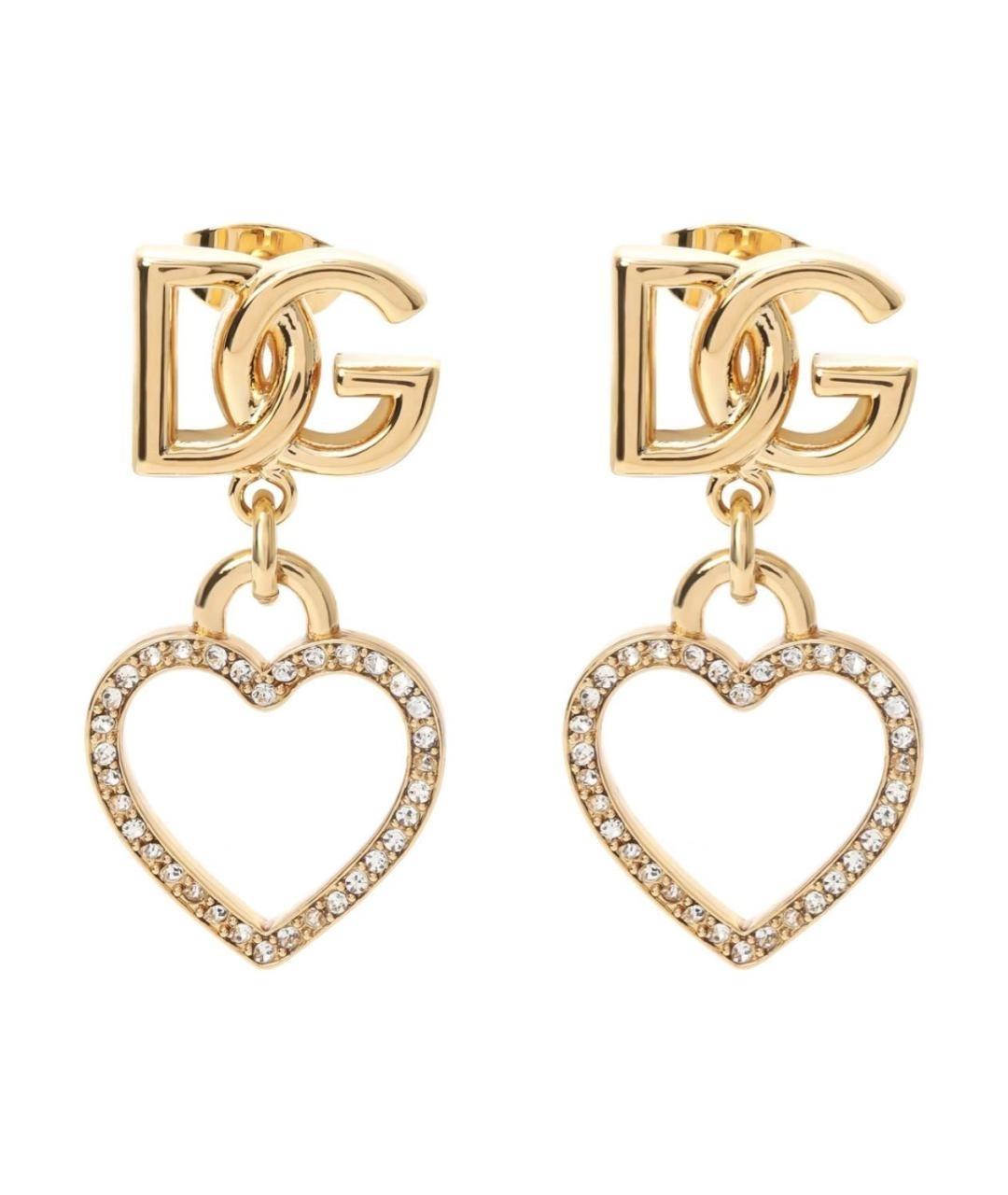 DOLCE&GABBANA Золотые позолоченные серьги, фото 1