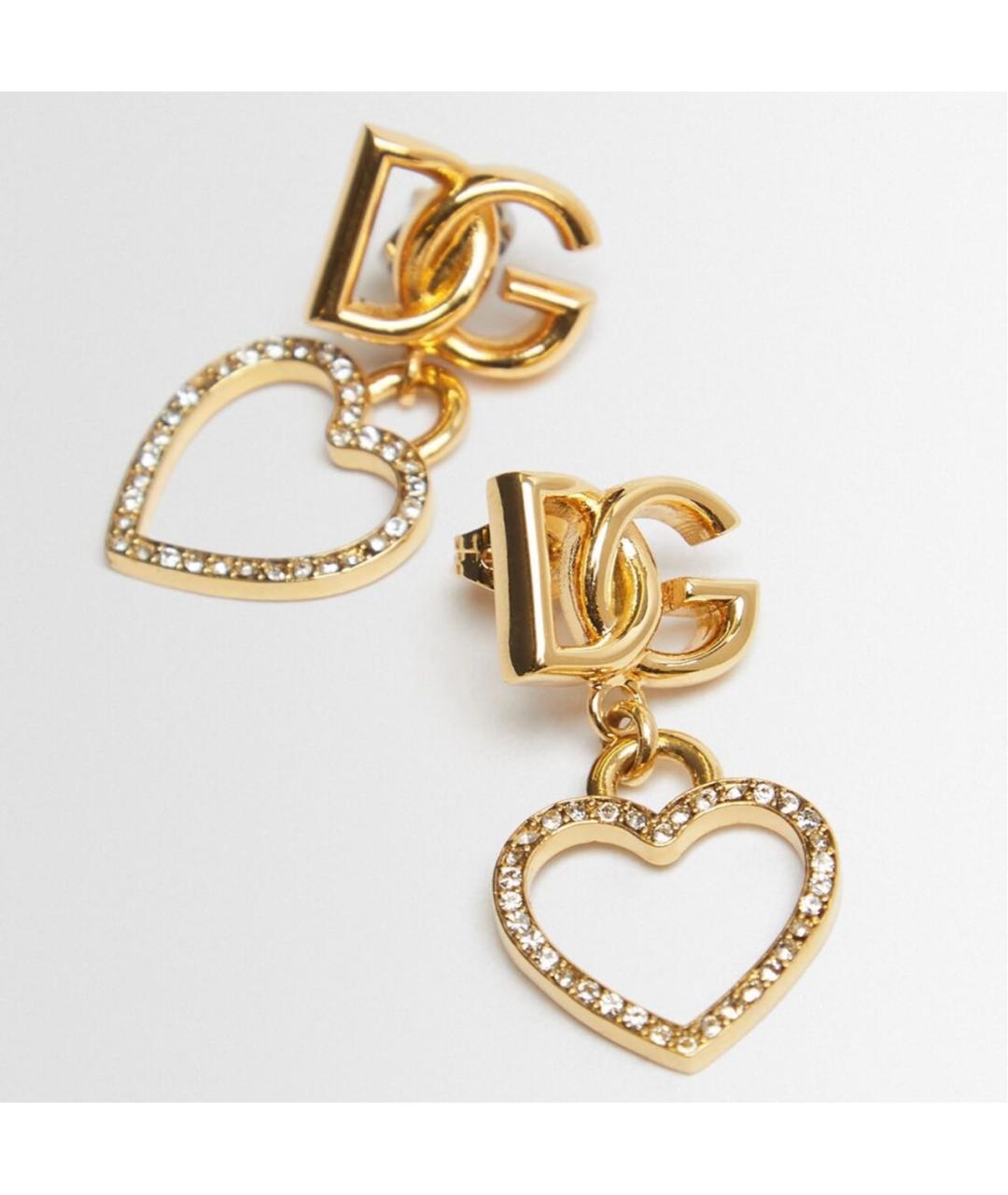 DOLCE&GABBANA Золотые позолоченные серьги, фото 3