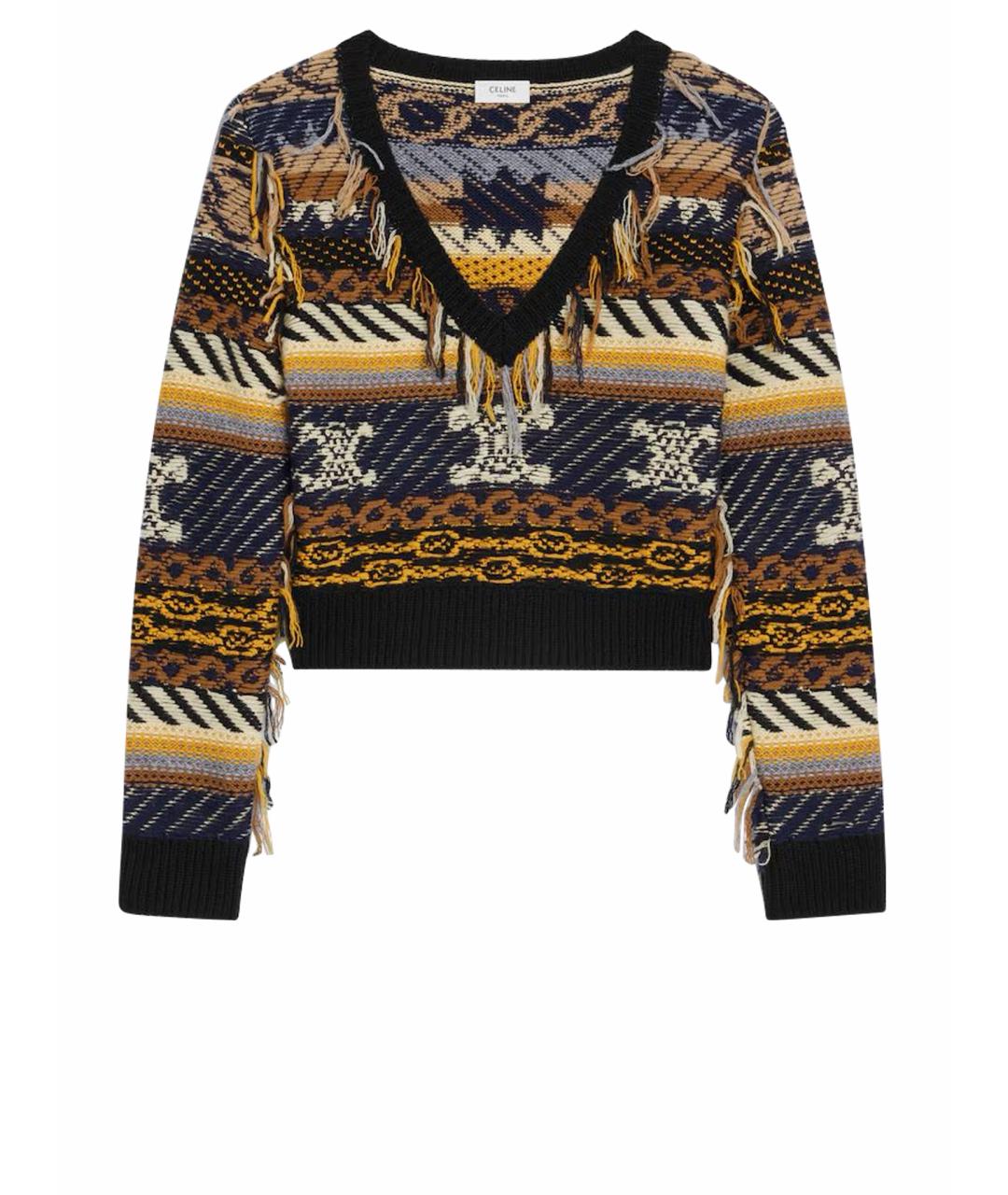 CELINE Мульти кашемировый джемпер / свитер, фото 1