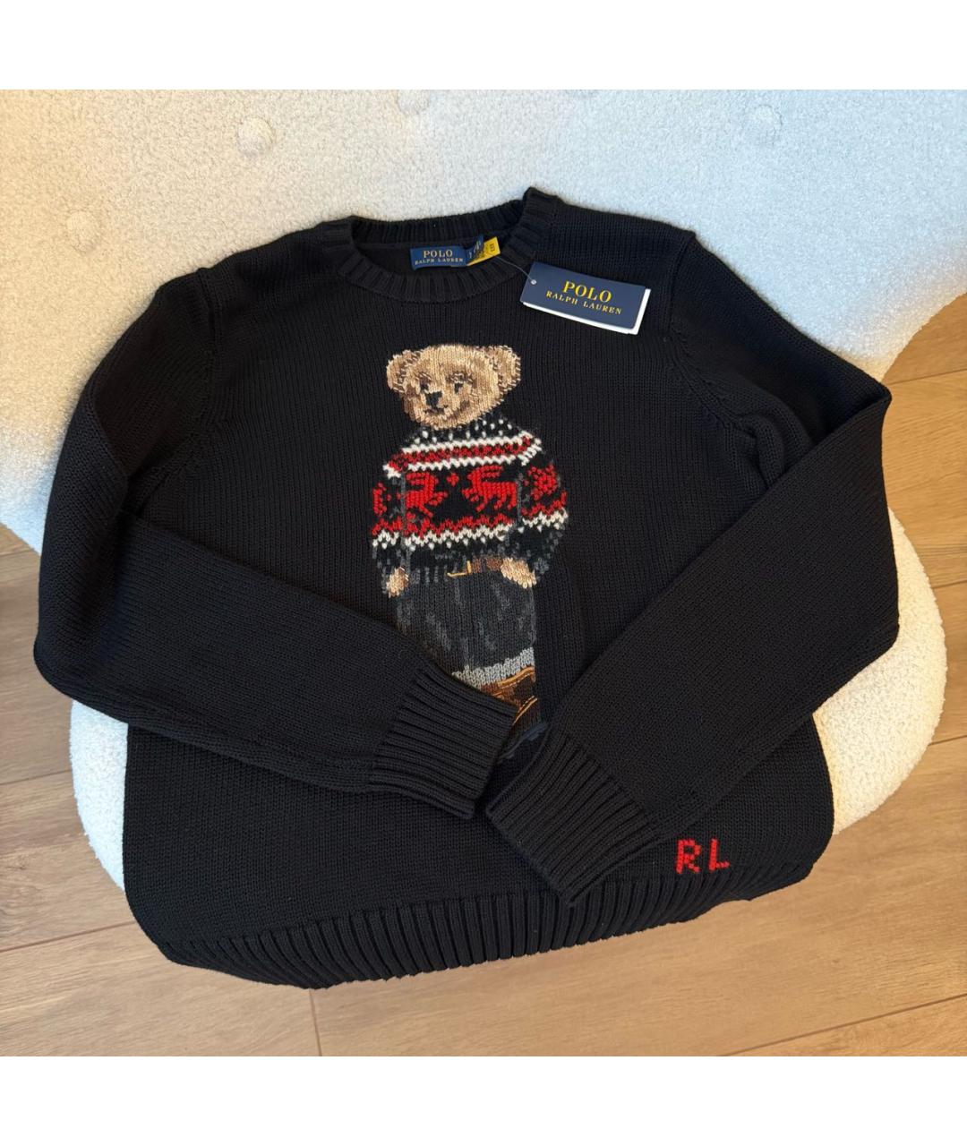 POLO RALPH LAUREN Черный шерстяной джемпер / свитер, фото 2