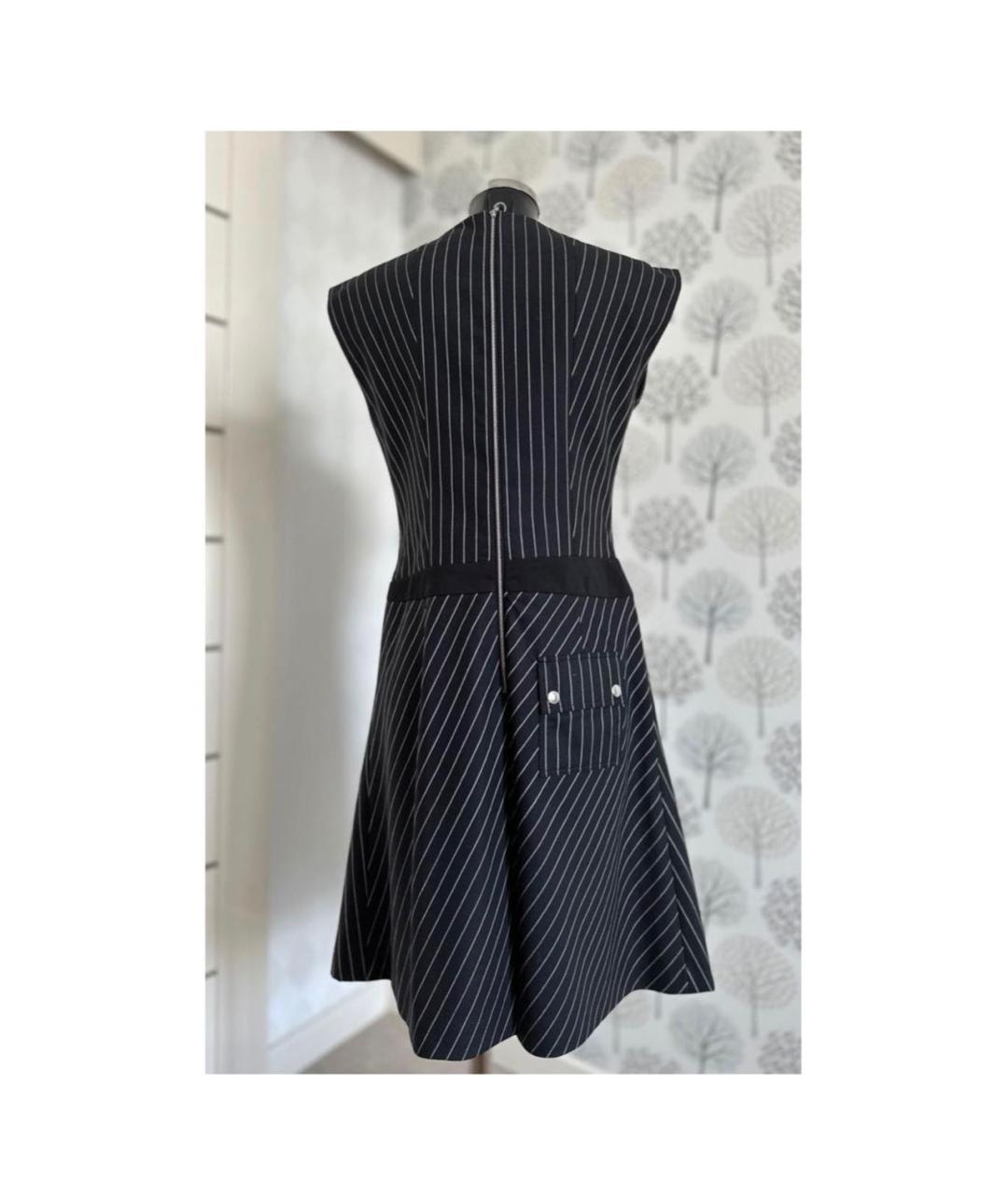 LOUIS VUITTON Темно-синяя хлопковая юбка мини, фото 4