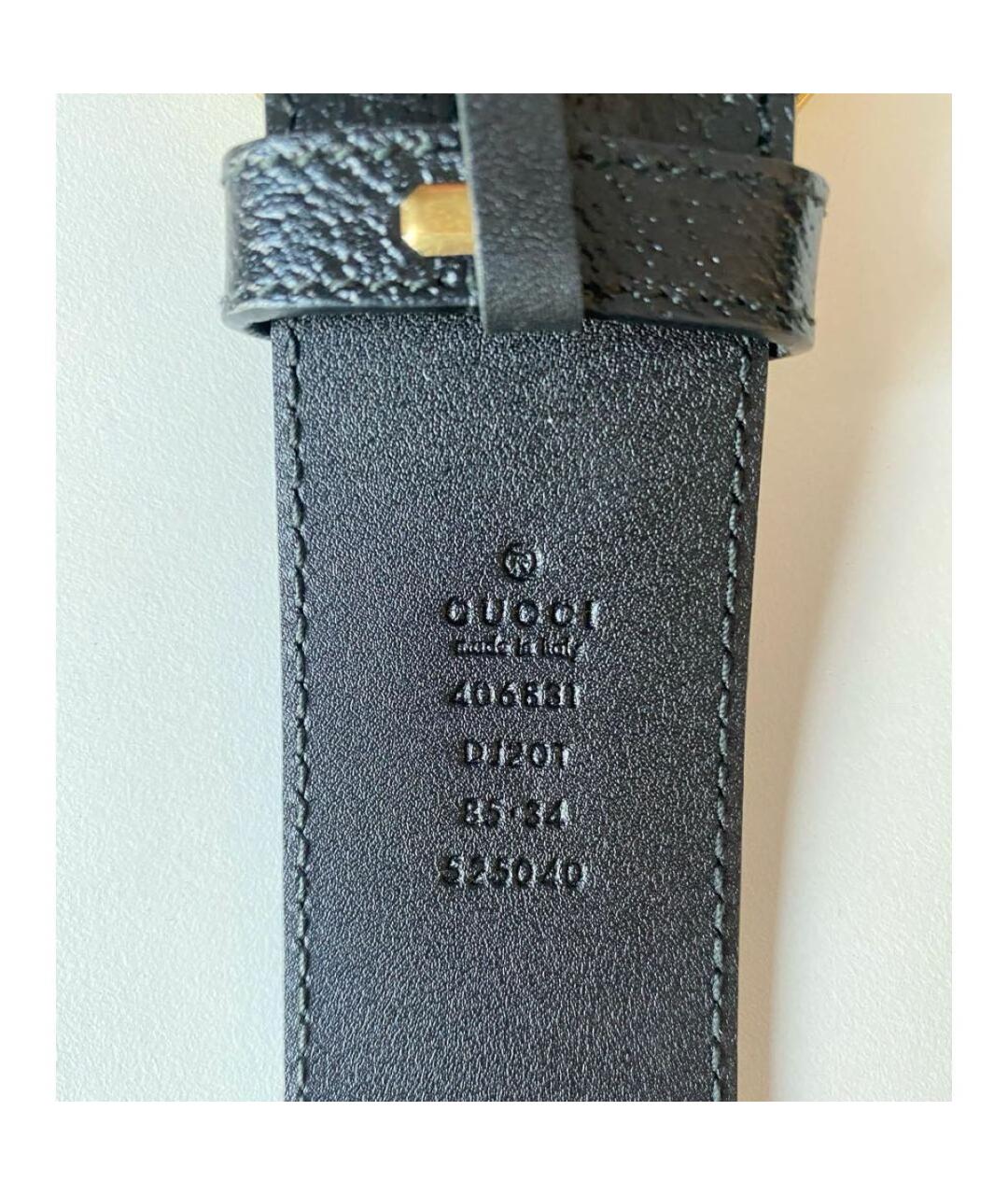 GUCCI Черный кожаный ремень, фото 3