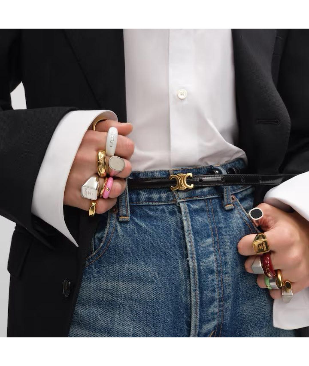 CELINE Желтое латунное кольцо, фото 2