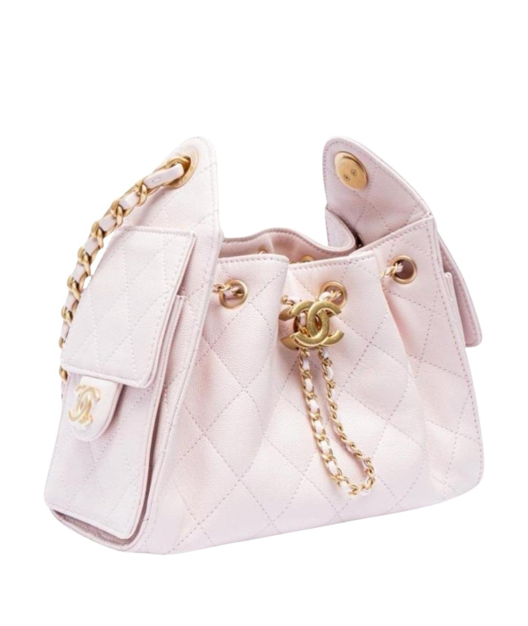 CHANEL Розовая кожаная сумка через плечо, фото 1