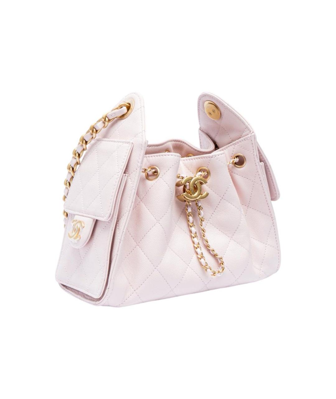 CHANEL Розовая кожаная сумка через плечо, фото 9