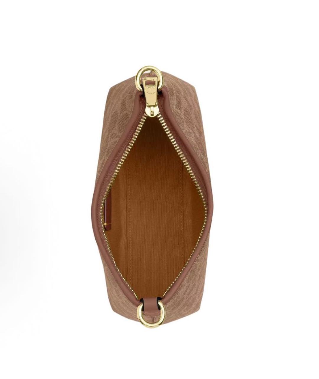 COACH Коричневая кожаная сумка через плечо, фото 3