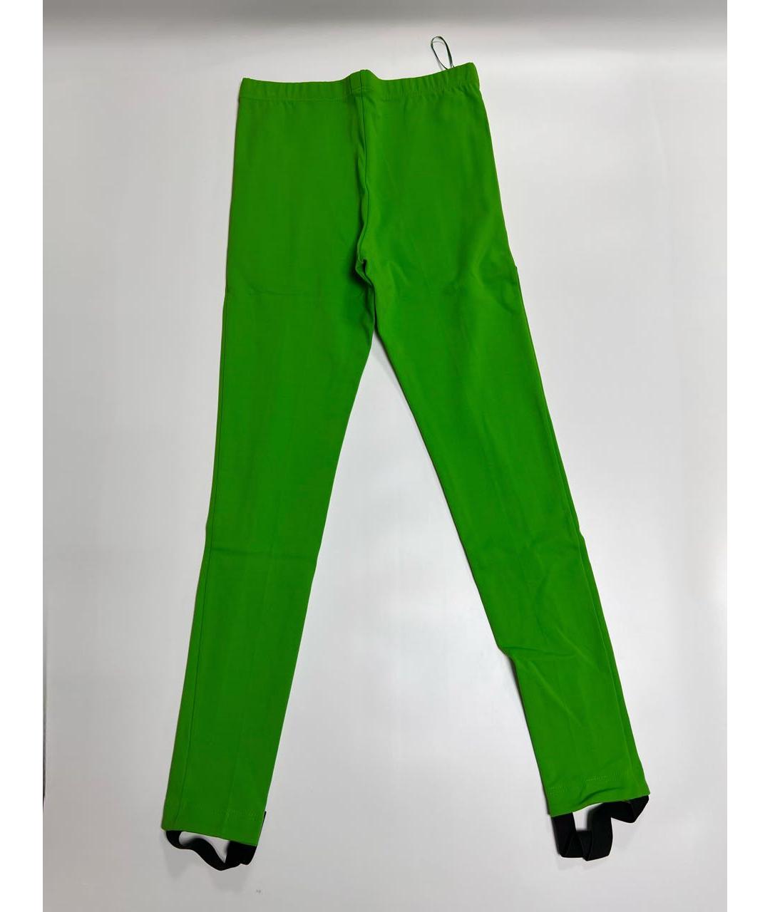 BALENCIAGA Зеленые хлопко-эластановые спортивные брюки и шорты, фото 2