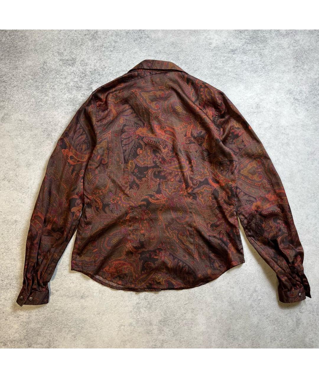 RALPH LAUREN Коричневая хлопковая рубашка, фото 5