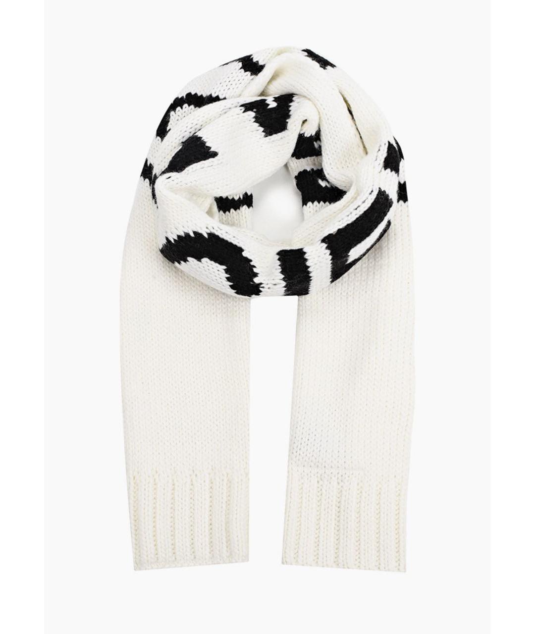 MM6 MAISON MARGIELA Белый шерстяной шарф, фото 2