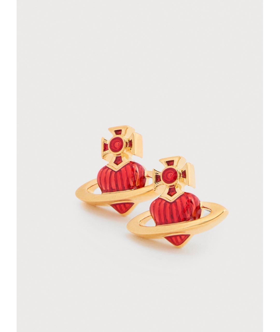 VIVIENNE WESTWOOD Золотые латунные серьги, фото 4