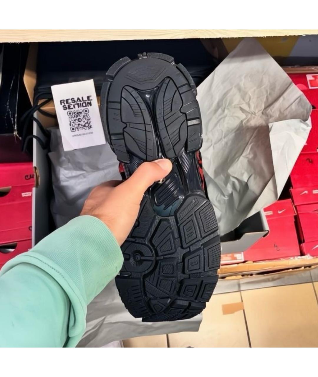 BALENCIAGA Черные низкие кроссовки / кеды из искусственной кожи, фото 3