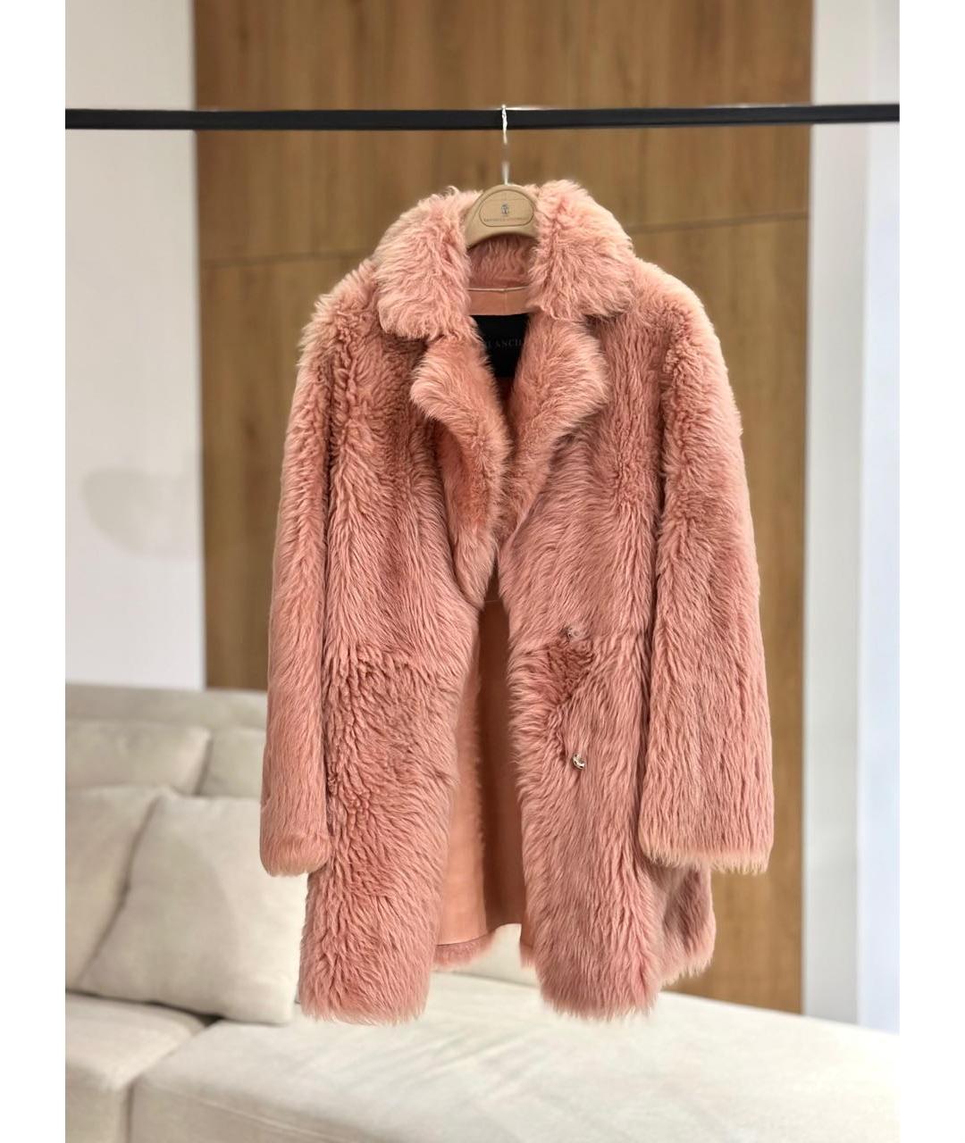 BLANCHA Коралловая меховая дубленка, фото 2