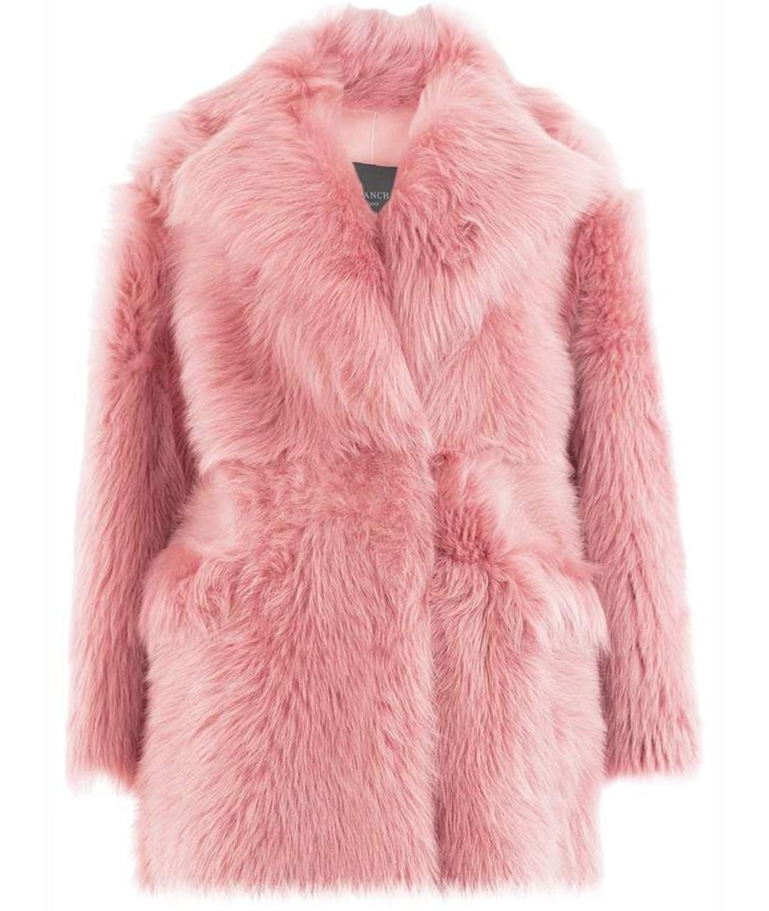 BLANCHA Коралловая меховая дубленка, фото 1