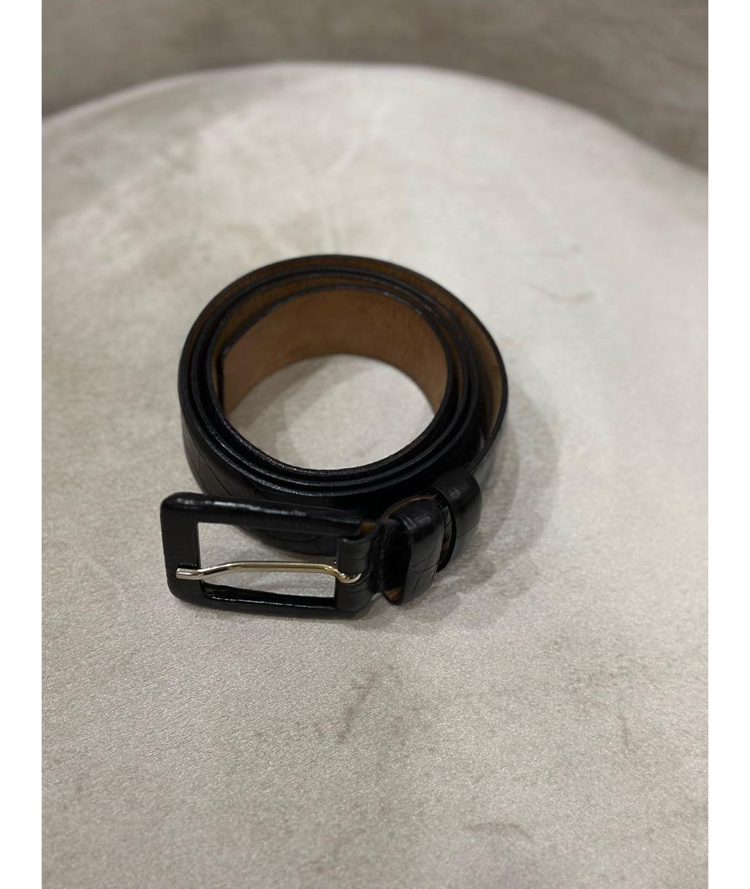MAX MARA Черный кожаный ремень, фото 4