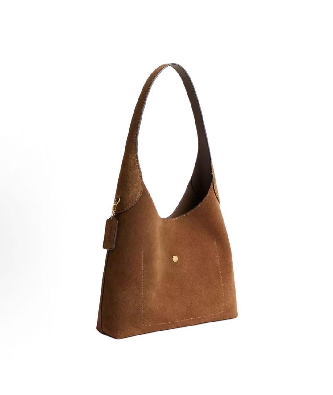 COACH Коричневая замшевая сумка через плечо, фото 2