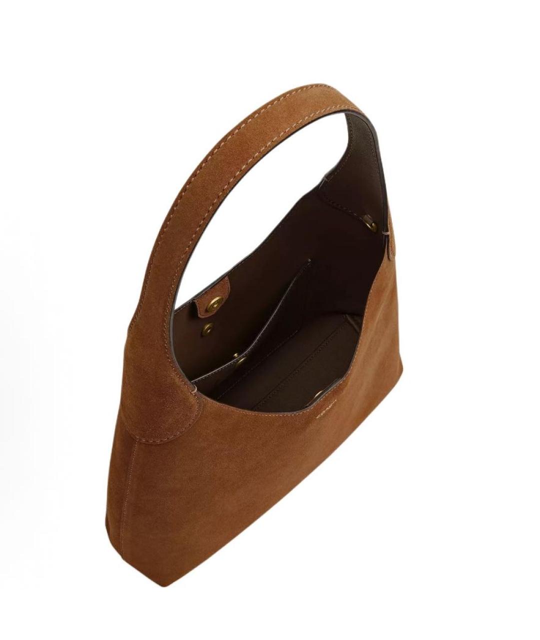 COACH Коричневая замшевая сумка через плечо, фото 4