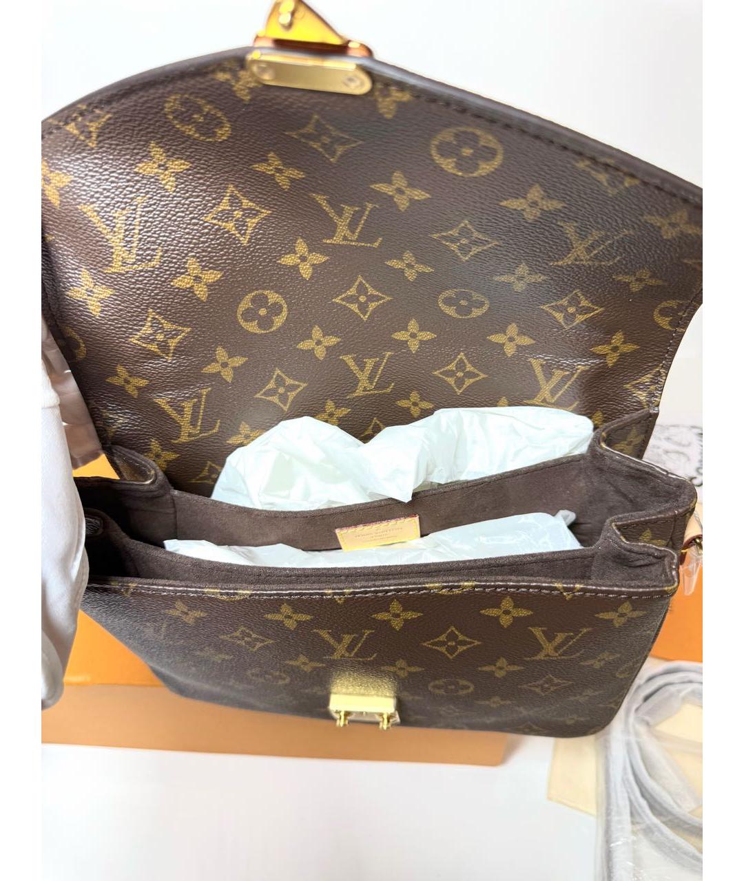 LOUIS VUITTON Коричневая сумка с короткими ручками, фото 4