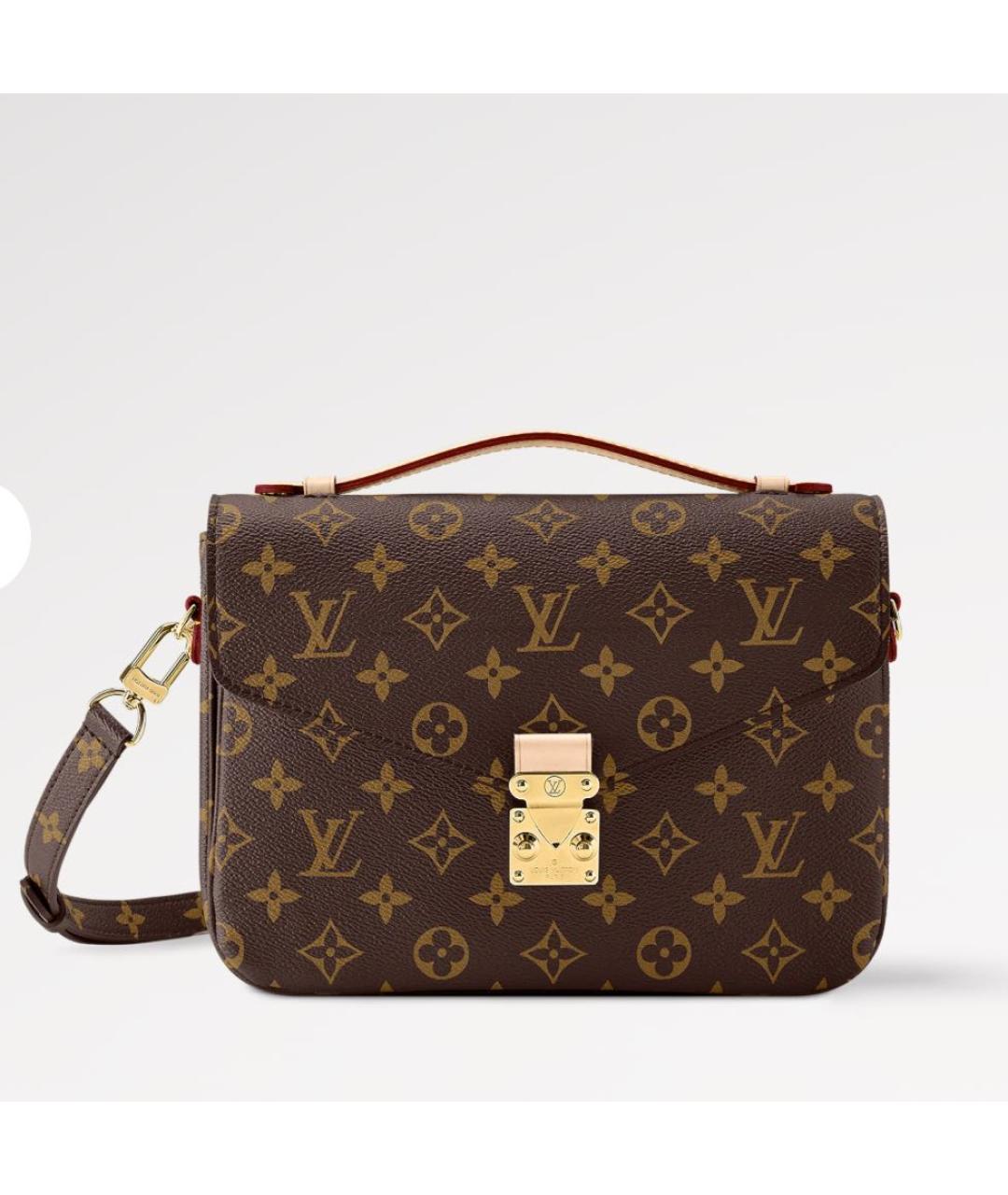 LOUIS VUITTON Коричневая сумка с короткими ручками, фото 9