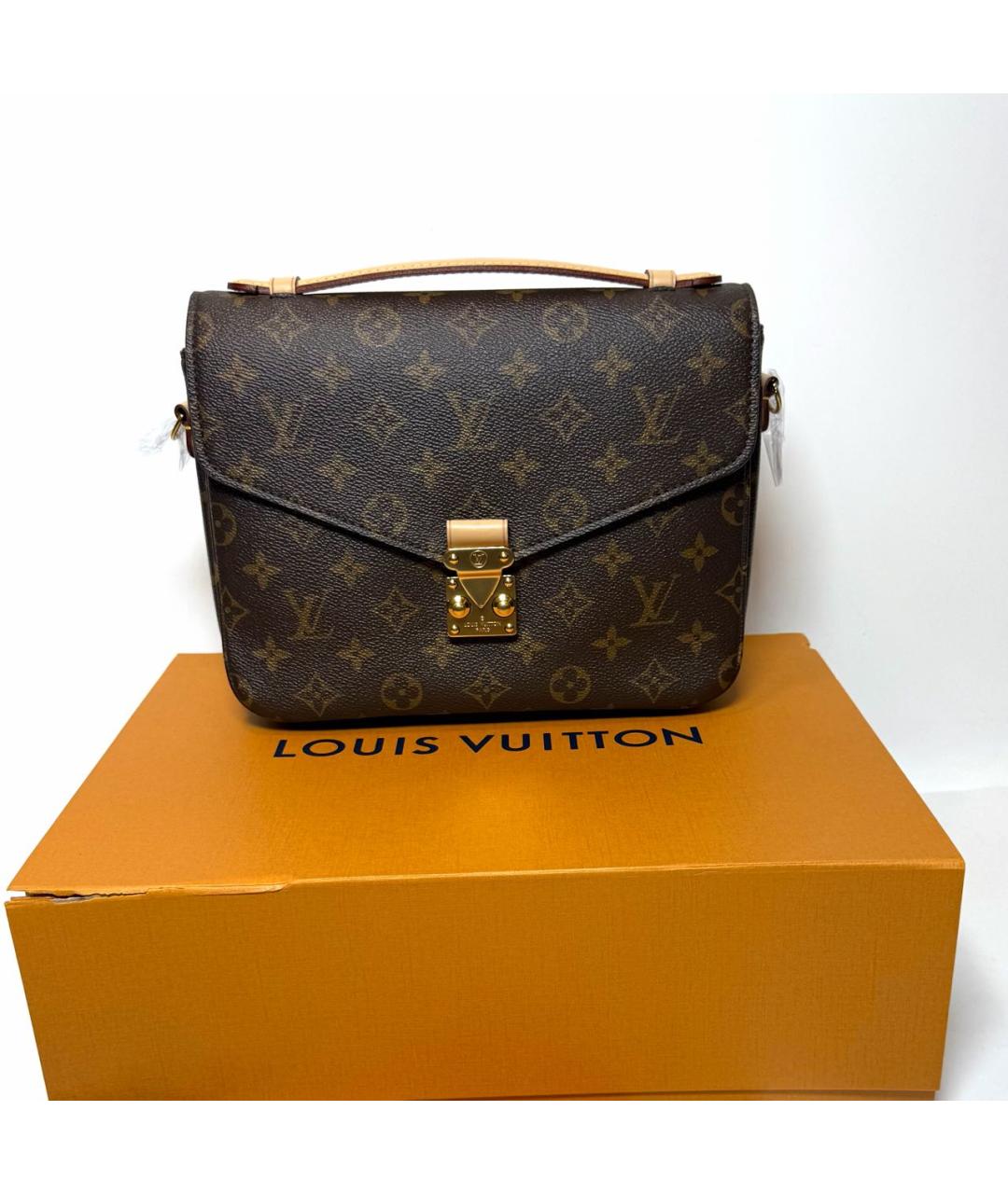 LOUIS VUITTON Коричневая сумка с короткими ручками, фото 8