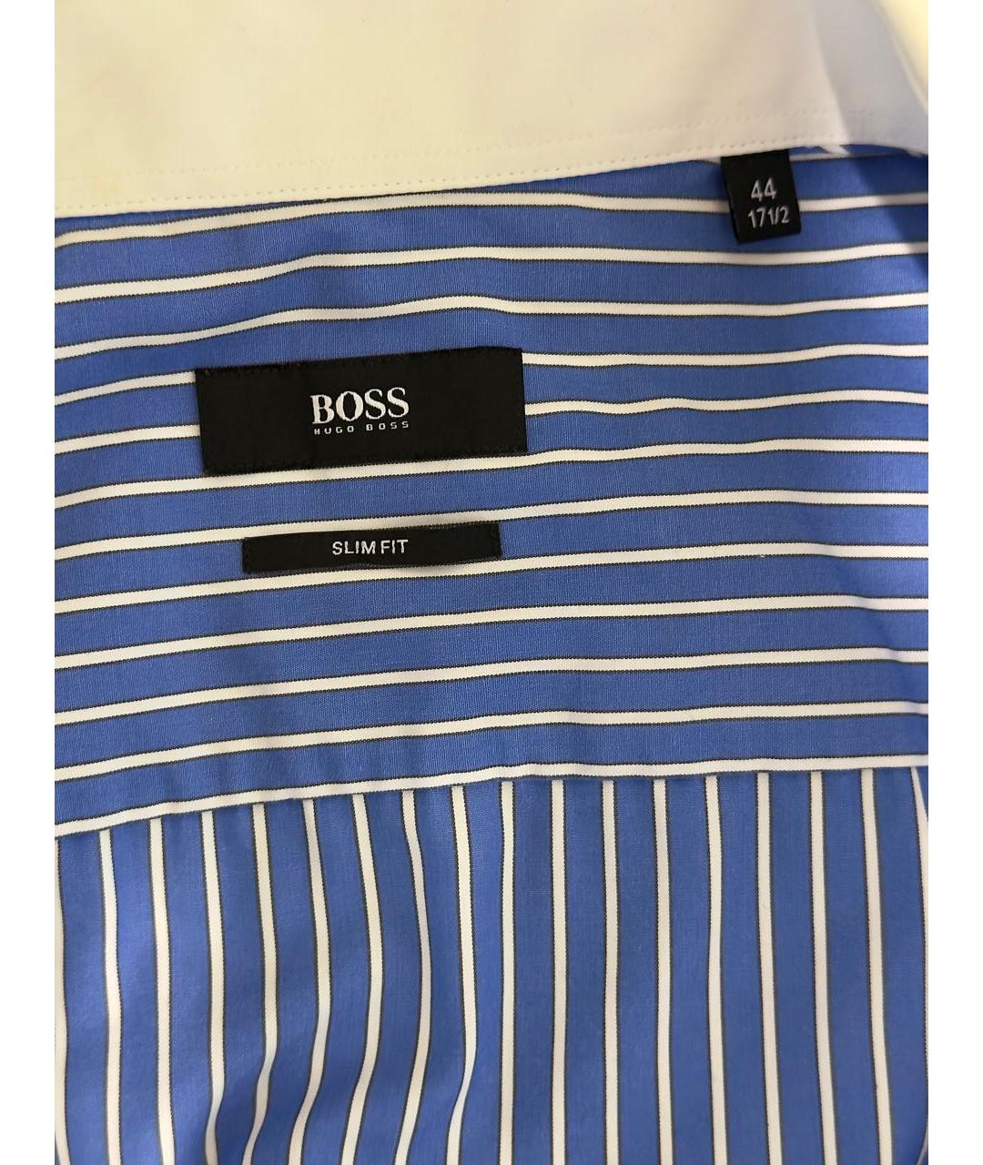 HUGO BOSS Синяя хлопковая рубашка, фото 4