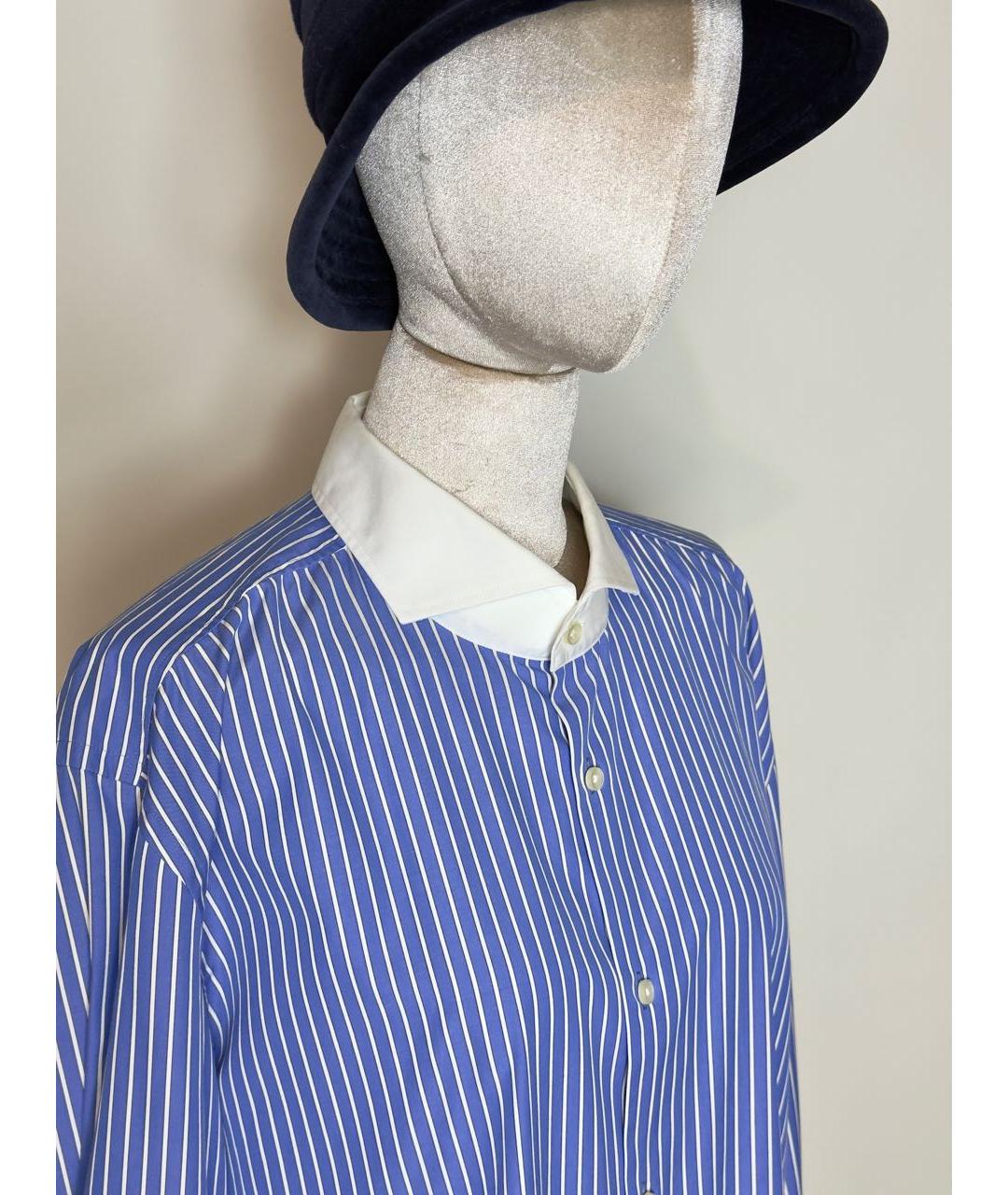 HUGO BOSS Синяя хлопковая рубашка, фото 7