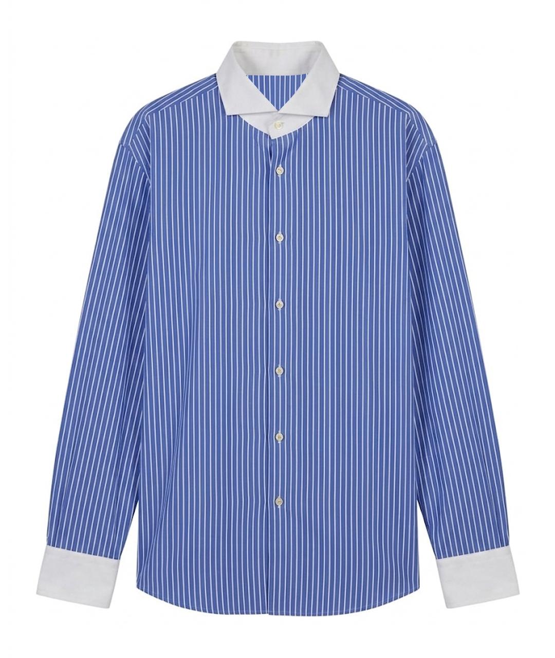 HUGO BOSS Синяя хлопковая рубашка, фото 1