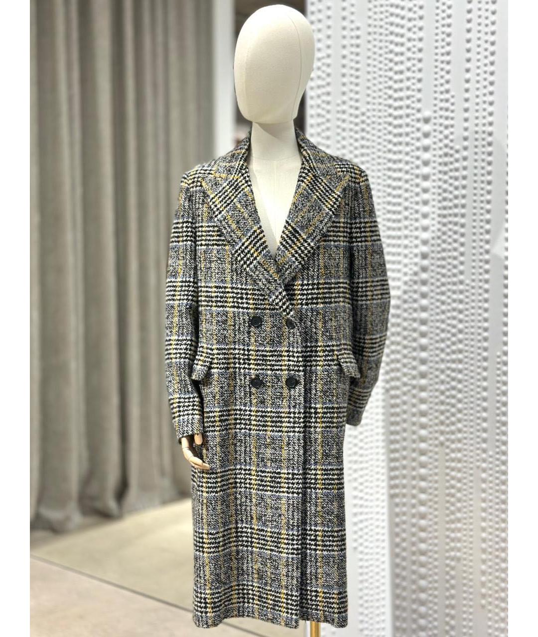 ERMANNO SCERVINO Мульти шерстяное пальто, фото 2