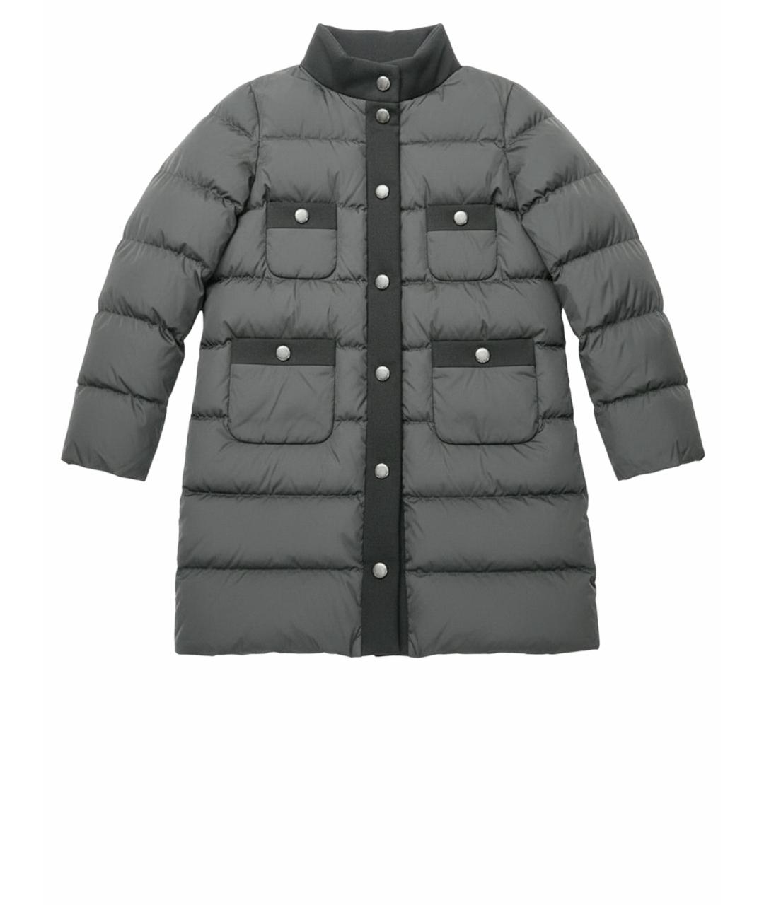 MONCLER Черный полиамидовый пуховик, фото 1