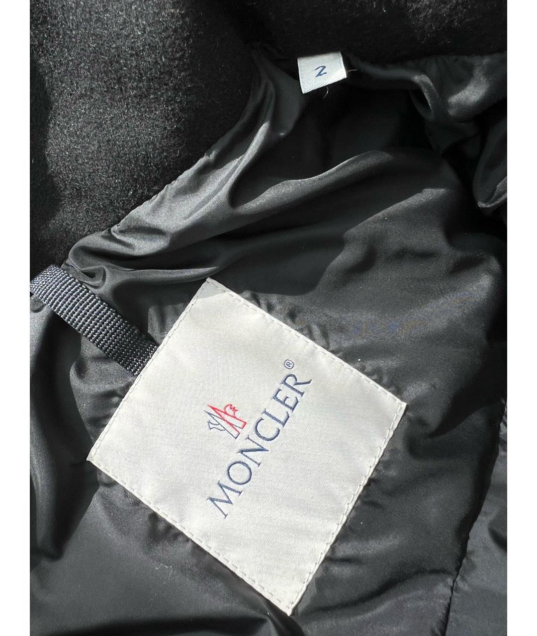 MONCLER Черный полиамидовый пуховик, фото 3