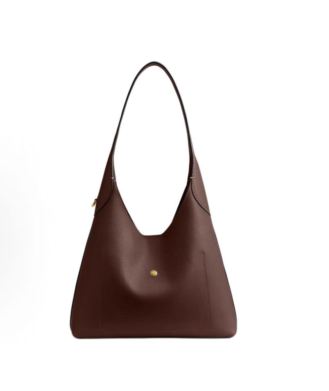 COACH Коричневая кожаная сумка через плечо, фото 3