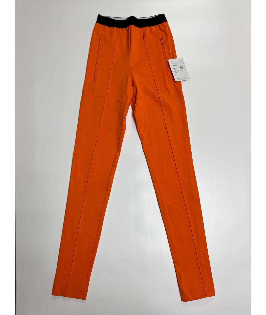 BALENCIAGA Оранжевое хлопко-эластановые спортивные брюки и шорты, фото 5