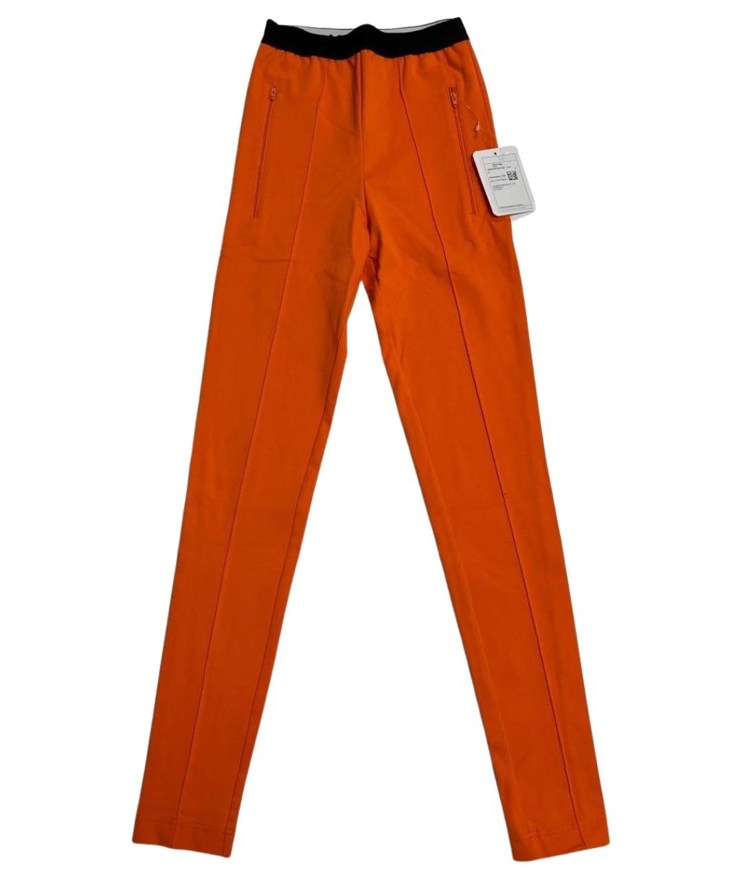 BALENCIAGA Оранжевое хлопко-эластановые спортивные брюки и шорты, фото 1