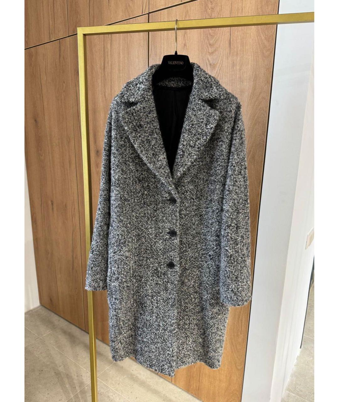 ERMANNO SCERVINO Серое шерстяное пальто, фото 4