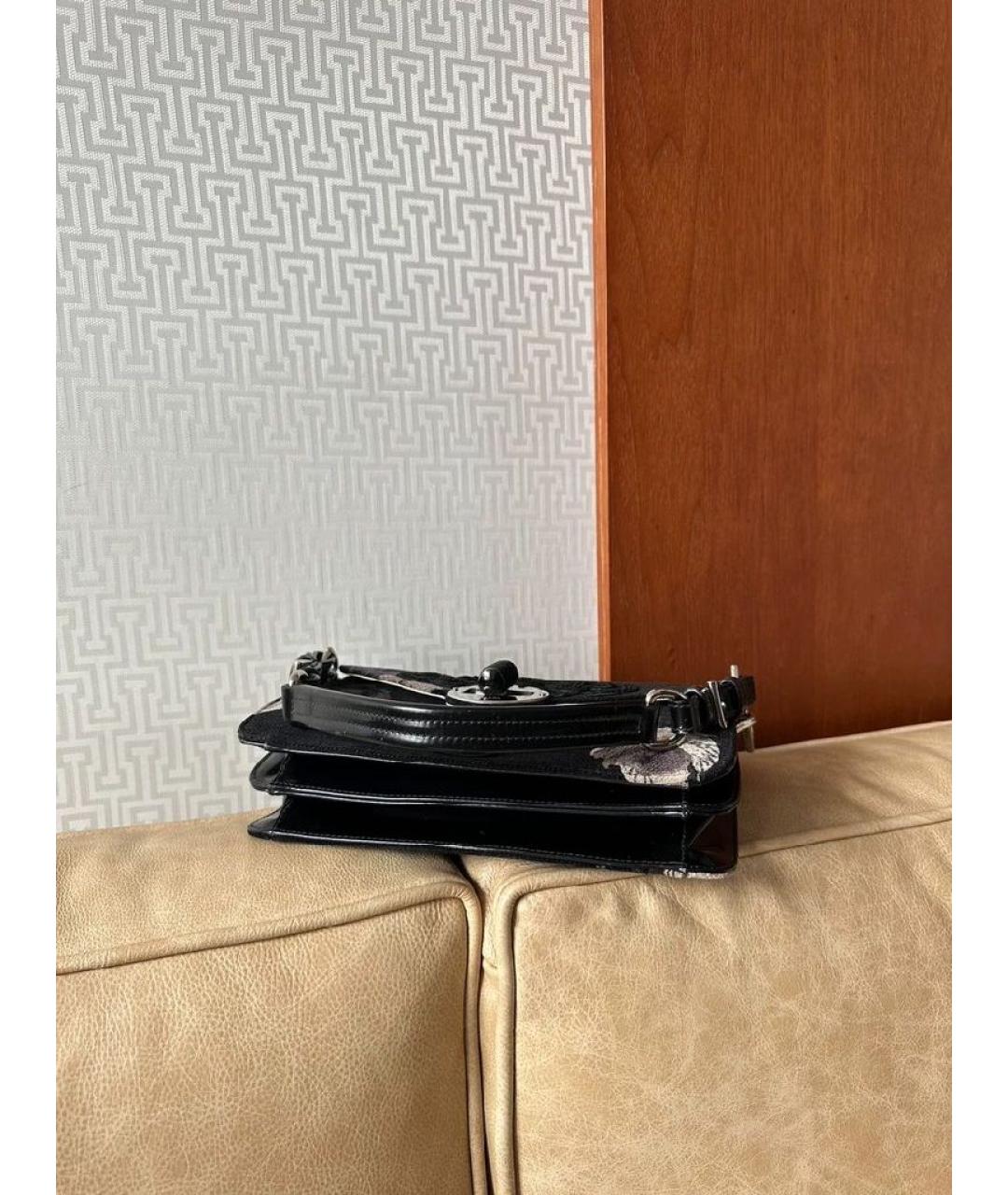 PRADA Черная замшевая сумка с короткими ручками, фото 4