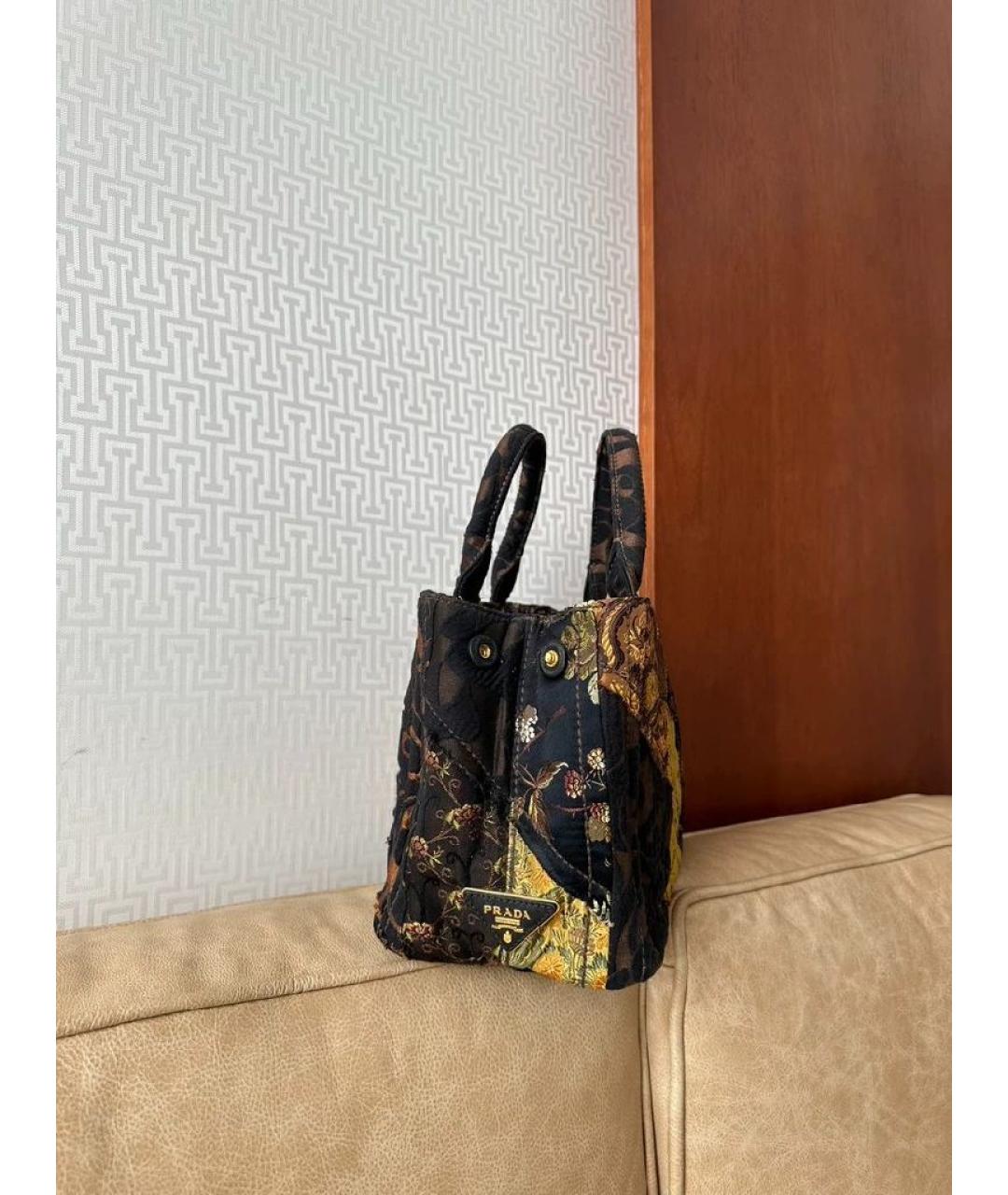 PRADA Мульти тканевая сумка с короткими ручками, фото 4